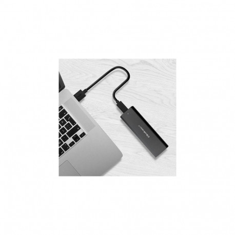 SSD Enclosure - Qoltec 50312 M.2 USB Type-C Black