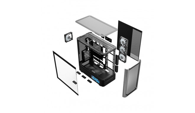 Computer Case - MODECOM Volcano AQ400 ARGB Midi Tower ATX Black