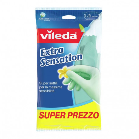 Household Gloves - Vileda Extra Sensation Green