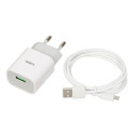 Universal Charger - Ibox C-41 With Micro USB Cable, White