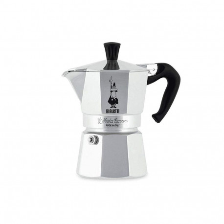 Stovetop Coffee Maker - Bialetti Moka Express 0.06l Aluminium, Black