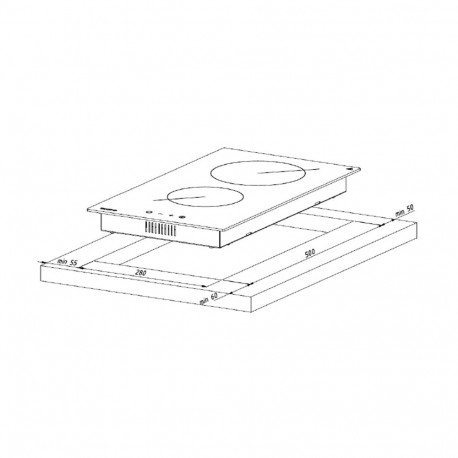 Ceramic Hob - AKPO PKA 30 830/2 2 Zones Touch Control White