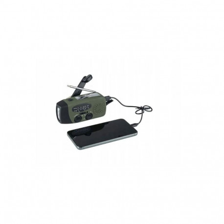 Emergency Radio - Fosco Outdoormen Edit Solar-Dynamo Waterproof USB C Black