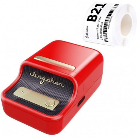 Label Printer - Niimbot B21S 60mm/s, 50mm width, USB-C, 1200mAh Battery Red