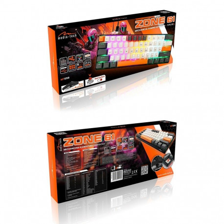 Mechanical Keyboard - Media-Tech MT1258 60% Anti-Ghosting Multicolour