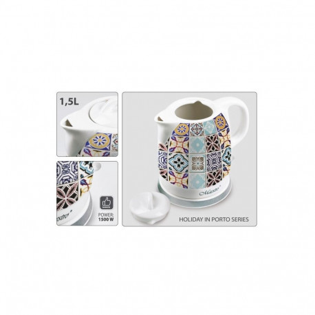 Electric Kettle - Maestro MR-066-PORTO 1.5L 1200W Cordless Ceramic White