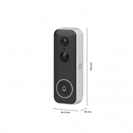 Doorbell Chime - Yale SV-VDB-1A Wireless, 6 Sounds, Adjustable Volume, Black, White
