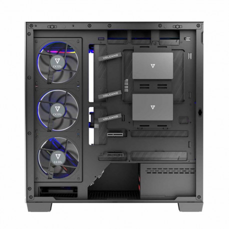 Computer Case - MODECOM VOLCANO STELLAR ARGB MIDI Tower ATX USB C Black