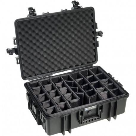 outdoor.case Typ 6500 (schwarz, herausnehmbarer, gepolsterter Koffereinsatz aus Gewebematerial)