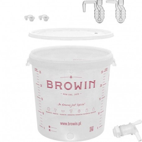 Browin Fermentatsioonikonteiner 30 L trükitud skaala ja kraaniga 340434, 30.0 L, polüpropüleen BPA-v