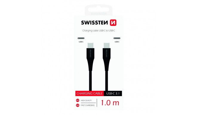 USB kaabel Swissten USB-C - USB-C, 1m
