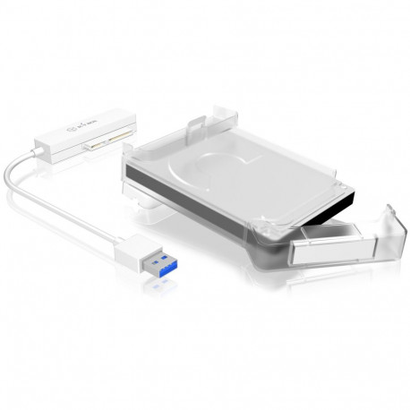adapter IB-AC703-U3 1x HDD/SSD jaoks kõvaketta kaitsekastiga, valge