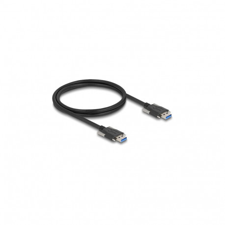 "Delock USB 5 Gbps Kabel Typ-A Stecker zu Typ-A Stecker mit Schraubenabstand 22 mm 1 m schwarz"