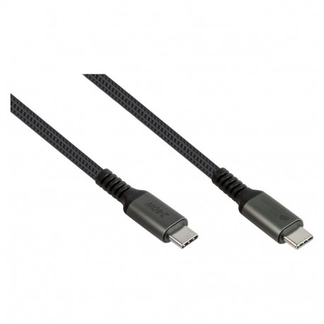 "GoodConnections USB-C 2.0 (ST-ST) 3m Anschlusskabel Textilmantel 240W Anthrazit"