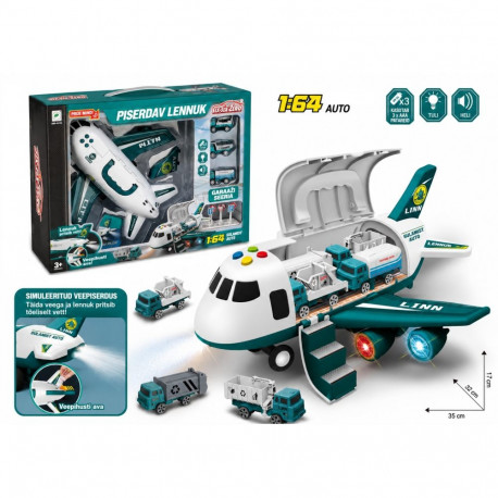 Transpordi lennuk autodega, heli + valgus