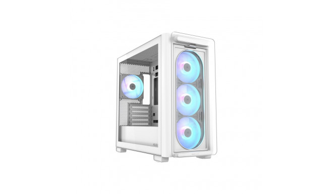 ASUS A23 Plus Tg Case Tempered Glass ARGB Fans White