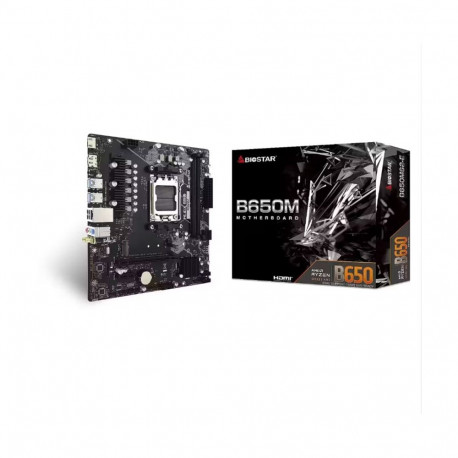 Motherboard - BIOSTAR B650MS2-E Mini ATX, AMD AM5, 2x DDR5, Gigabit Ethernet, Black