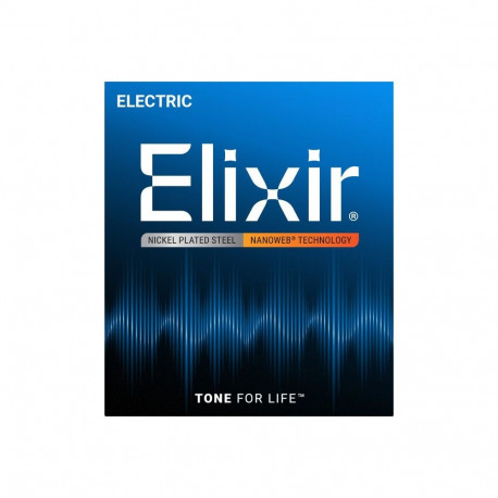 Electric Guitar String - Elixir 12102 Medium 11-49 Nickel Wound Corrosion-Resistant Color