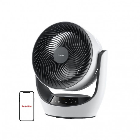 Cooling Fan - SwitchBot Battery-Powered Fan, 100 Speed Settings, 3D Oscillation, 24 dB - White