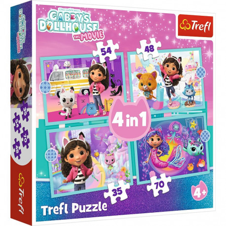 TREFL GABBY´S DOLLHOUSE Puzzle set 4in1