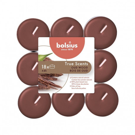 Teeküünlad oud-puu lõhnaga 4H 18PCS