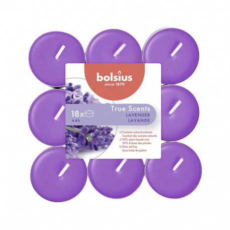 CANDLE TEA ROOM LAVENDER SCENT 4H 18 PCS