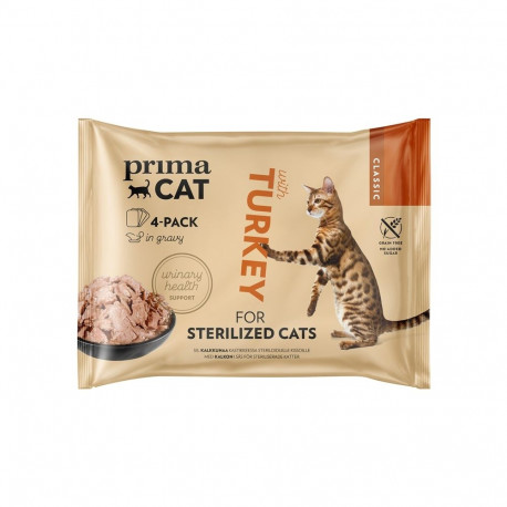PRIMACAT TURKEY IN GRAVY STERILIZ 4X85 G