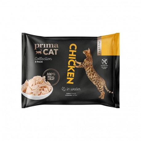 PRIMACAT FILLETS CHICKEN IN WATER 4X50G