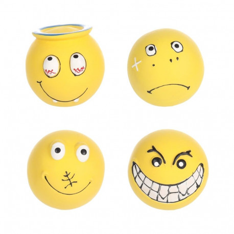 TOY FOR DOG BALL SMILEY 6CM
