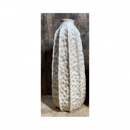 VASE CERAMIC DOMOLETTI WHITE/BROWN H41CM