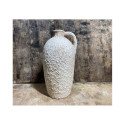 VASE CERAMIC DOMOLETTI WHITE/BROWN H29CM