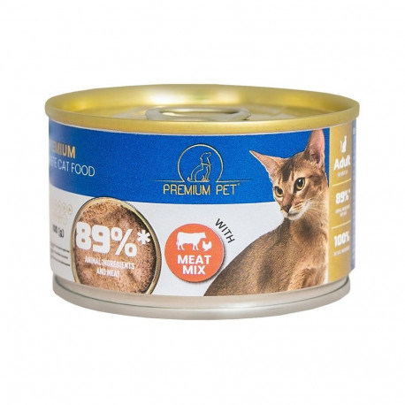WET CAT FOOD WITH MEAT MIX100GR