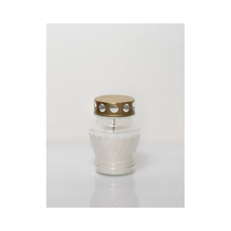 GRAVE CANDLE BELL WHITE 28H 130G