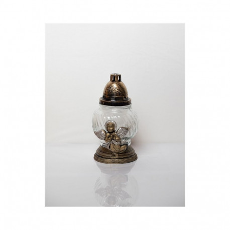 GRAVE CANDLE ANGEL BROWN 27H 100G