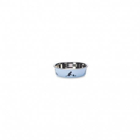 METAL CAT BOWL KARLIE 160ML BLUE
