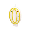NUMERAL CANDLE 0 HEIGHT 7.3 CM