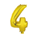MINI NUMBER 4 GOLD FOIL BALLOON