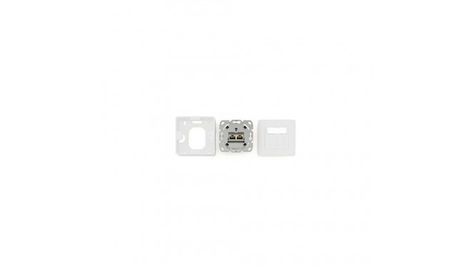 Digitus CAT 6A class EA network socket, design-compatible, shielded, flush-mounted, 4 directions