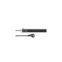 Digitus Socket strip with aluminum profile, 12-way, 2 m cable safety plug