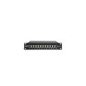 Digitus CAT 6A Patch Panel, shielded, 12-Port, 1HE, 10", black