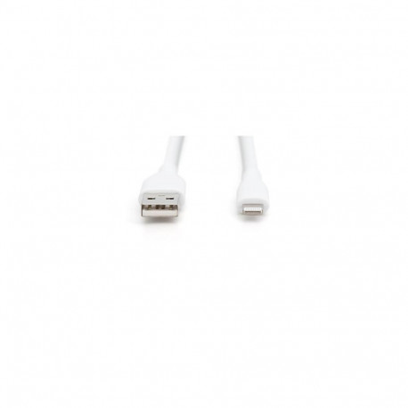 Digitus Lightning silicone connection cable, USB-A - Lightning 2m, white