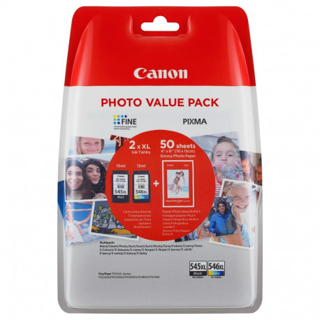 "Canon Tinte PG-545XL/CL-546XL 8286B006 2er Pack (BK/Color) bis zu 300 Seiten gemäß ISO/IEC 24711"