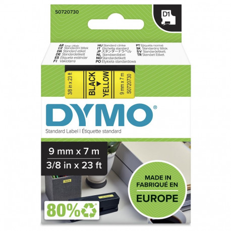 "Dymo LabelWriter - D1 Etiketten - 9 mm x 7 m - Gelb - (S0720730)"
