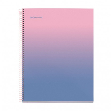 Kaustik A4 80l ruut spiraal 4-ne augustus GRADIENT ROSA&AZUL Miquelrius