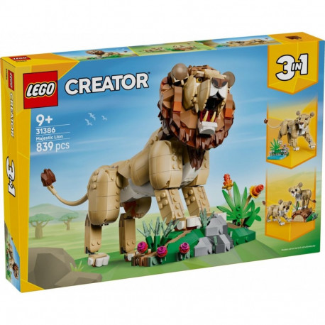 Klocki klotsikomplekt creator 31386 metsikud loomad: uhke lõvi