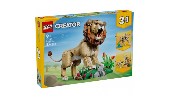 Klocki klotsikomplekt creator 31386 metsikud loomad: uhke lõvi