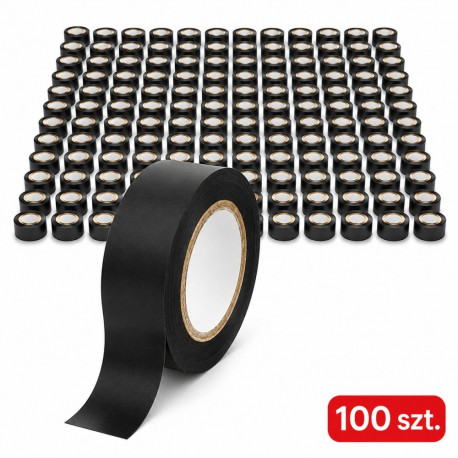 Isolatsiooniteip 54-038# liimiga 0,15mm/25mm/10m mitmepakk (100 tk.), must