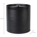 Russell Hobbs RH03269EU7 Ribbed Bread Bin, Black