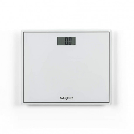 Salter 9207 WHCFEU12 Compact Glass Electronic Bathroom Scale, White