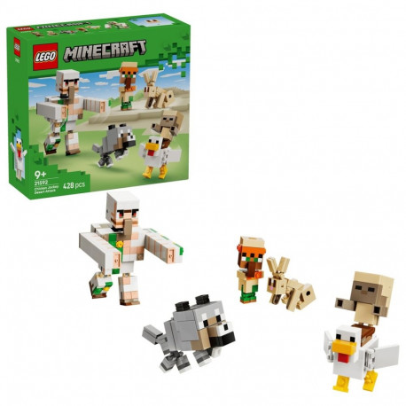 Constructor - LEGO Minecraft 21592 Chicken Jockey Desert Attack 428 Pieces Multicolor